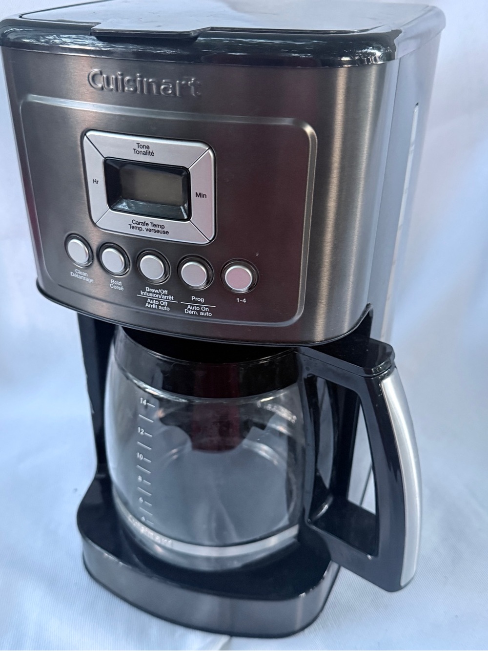 Cuisinart DCC-3200 14 Cup Programmable Coffeemaker Stainless Steel. Works!